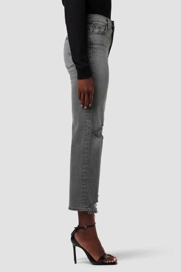Hudson Jeans Cropped Remi HighRise Straight Crop Jean Stone Grey Destructed 8211 Women Hudson Jeans Cropped Remi HighRise Straight Crop Jean Stone Grey Destructed 8211 Women