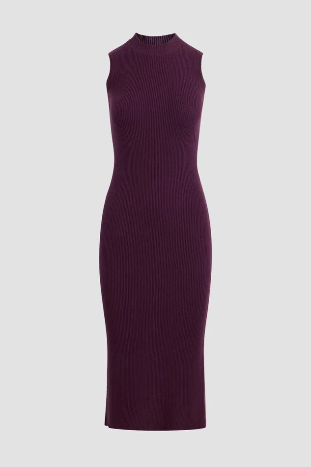Hudson Jeans Dresses and Jumpsuits Back Keyhole Sweater Dress Purple Berry 8211 Women