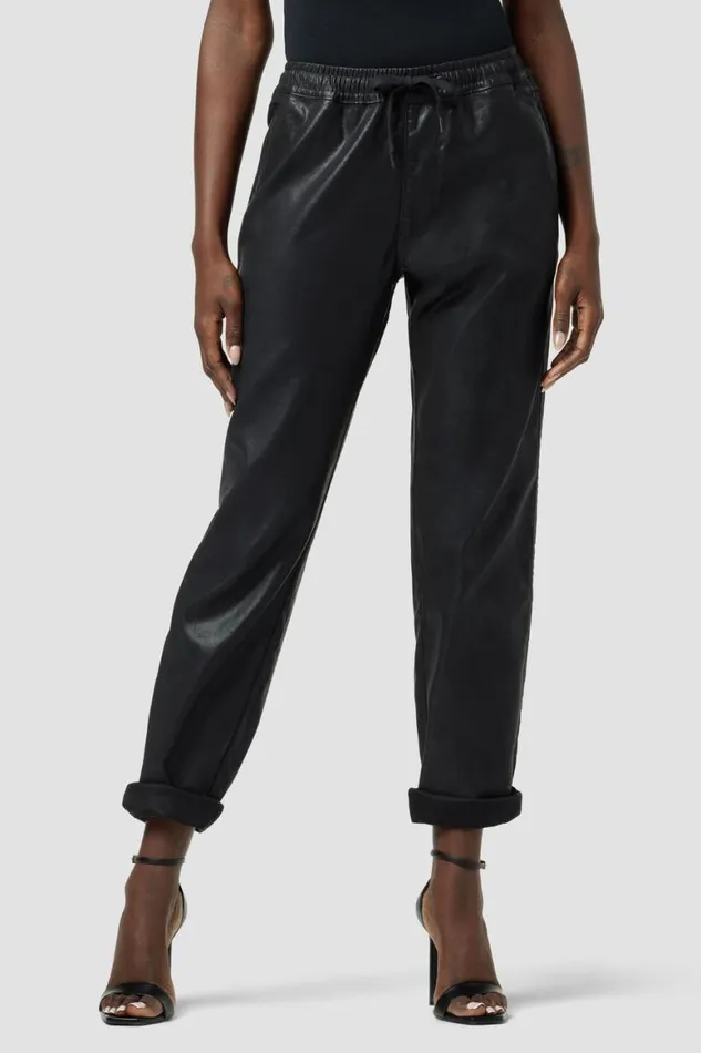Hudson Jeans Pants Coated Track Pant Coated Black Beauty 8211 Women