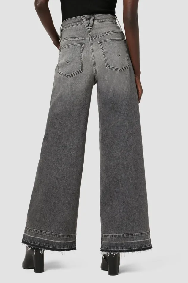 Hudson Jeans Petite Inseams James HighRise Wide Leg Petite Jean Black Smoke 8211 Women Hudson Jeans Petite Inseams James HighRise Wide Leg Petite Jean Black Smoke 8211 Women