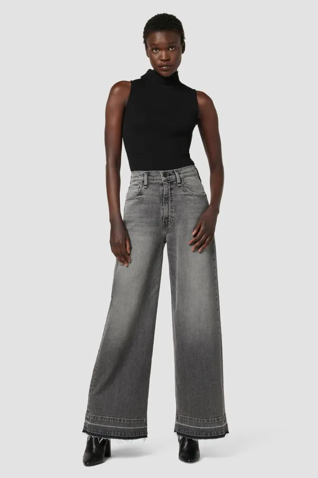 Hudson Jeans Petite Inseams James HighRise Wide Leg Petite Jean Black Smoke 8211 Women Hudson Jeans Petite Inseams James HighRise Wide Leg Petite Jean Black Smoke 8211 Women