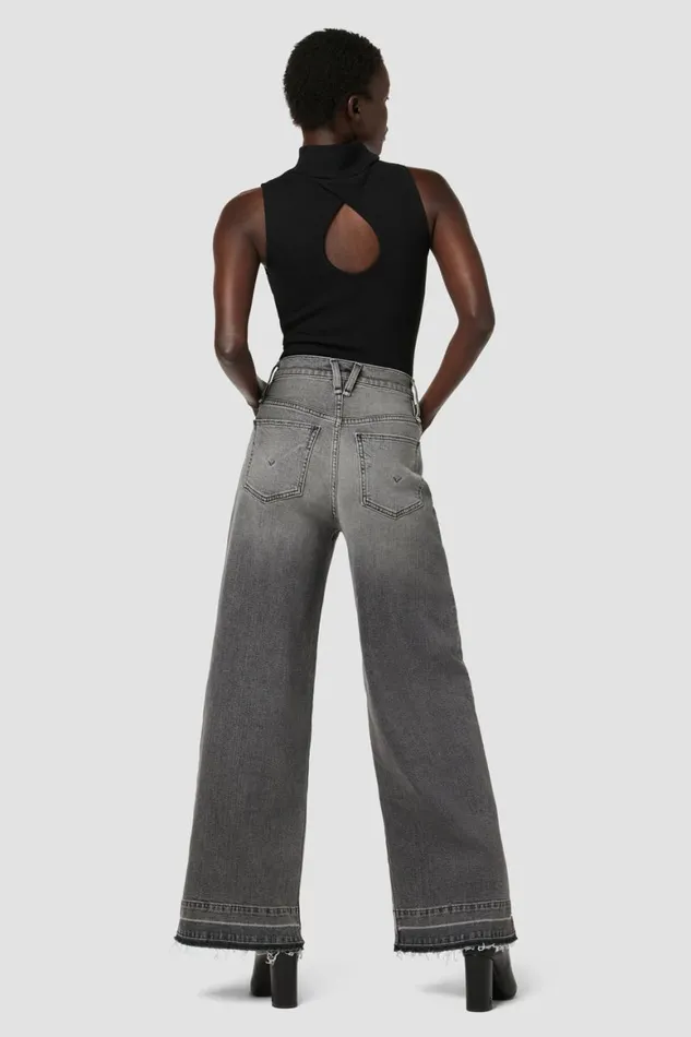Hudson Jeans Petite Inseams James HighRise Wide Leg Petite Jean Black Smoke 8211 Women Hudson Jeans Petite Inseams James HighRise Wide Leg Petite Jean Black Smoke 8211 Women