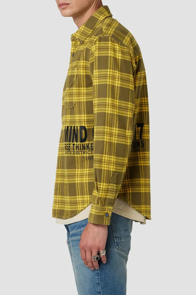 Hudson Jeans Tops and Sweaters Long Sleeve Button Up Shirt Lemon 8211 Men