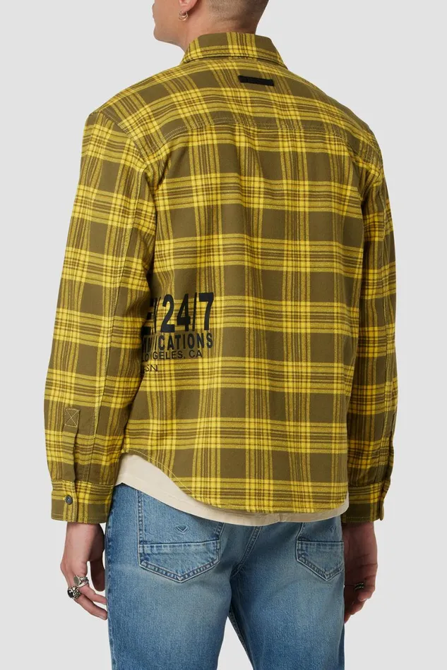 Hudson Jeans Tops and Sweaters Long Sleeve Button Up Shirt Lemon 8211 Men