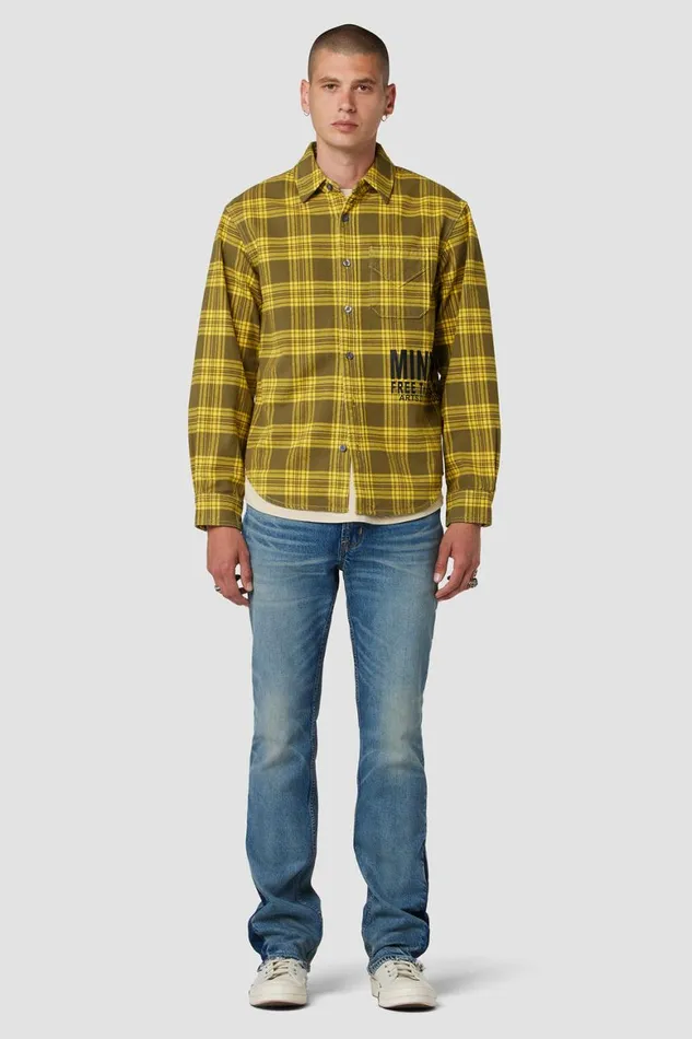 Hudson Jeans Tops and Sweaters Long Sleeve Button Up Shirt Lemon 8211 Men