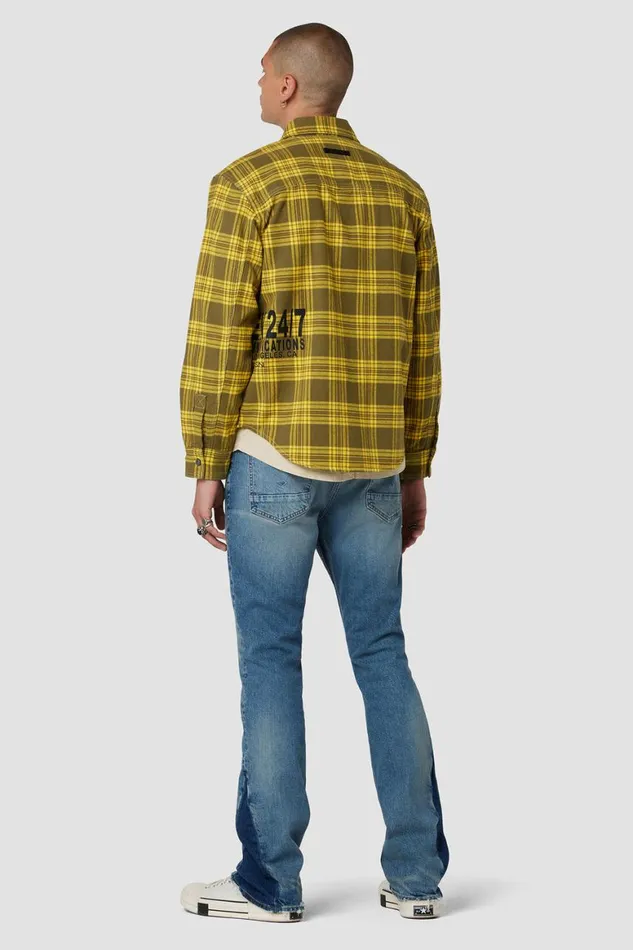 Hudson Jeans Tops and Sweaters Long Sleeve Button Up Shirt Lemon 8211 Men