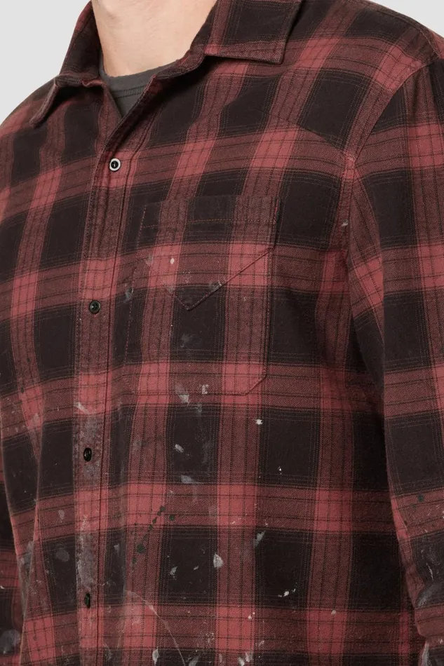 Hudson Jeans Tops and Sweaters Long Sleeve Shirt Brick Check 8211 Men Hudson Jeans Tops and Sweaters Long Sleeve Shirt Brick Check 8211 Men