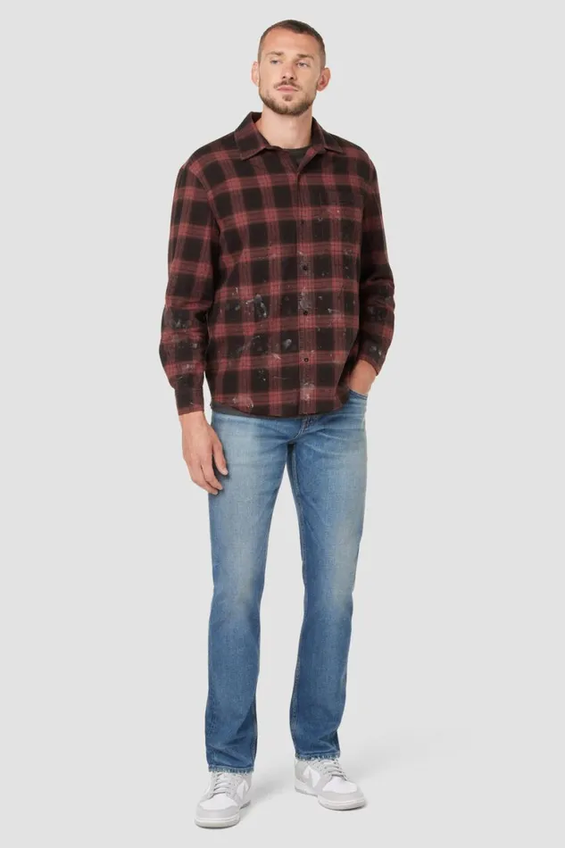 Hudson Jeans Tops and Sweaters Long Sleeve Shirt Brick Check 8211 Men Hudson Jeans Tops and Sweaters Long Sleeve Shirt Brick Check 8211 Men