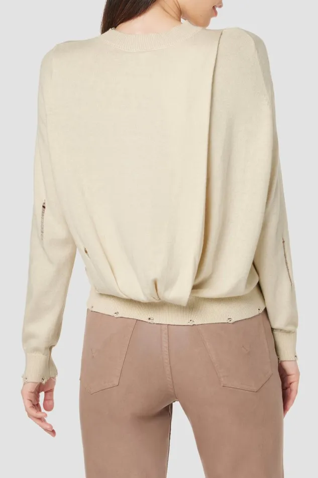 Hudson Jeans Tops and Sweaters Long Sleeve Twist Back Sweater Cream 8211 Women Hudson Jeans Tops and Sweaters Long Sleeve Twist Back Sweater Cream 8211 Women