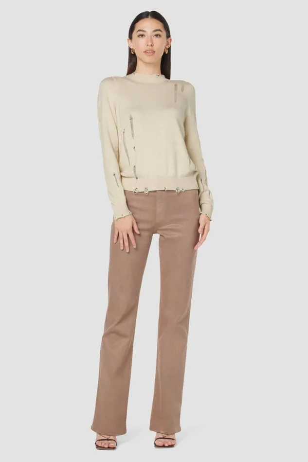 Hudson Jeans Tops and Sweaters Long Sleeve Twist Back Sweater Cream 8211 Women Hudson Jeans Tops and Sweaters Long Sleeve Twist Back Sweater Cream 8211 Women