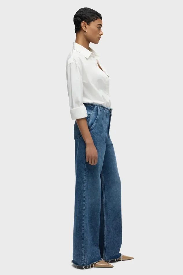 Hudson Jeans Wide Leg James HighRise Darted Wide Leg Petite Jean Mallorca 8211 Women