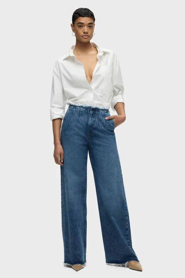 Hudson Jeans Wide Leg James HighRise Darted Wide Leg Petite Jean Mallorca 8211 Women
