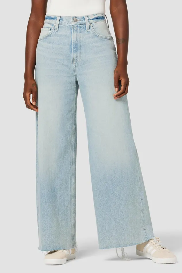 Hudson Jeans Wide Leg James HighRise Wide Leg Barefoot Jean Iris 8211 Women