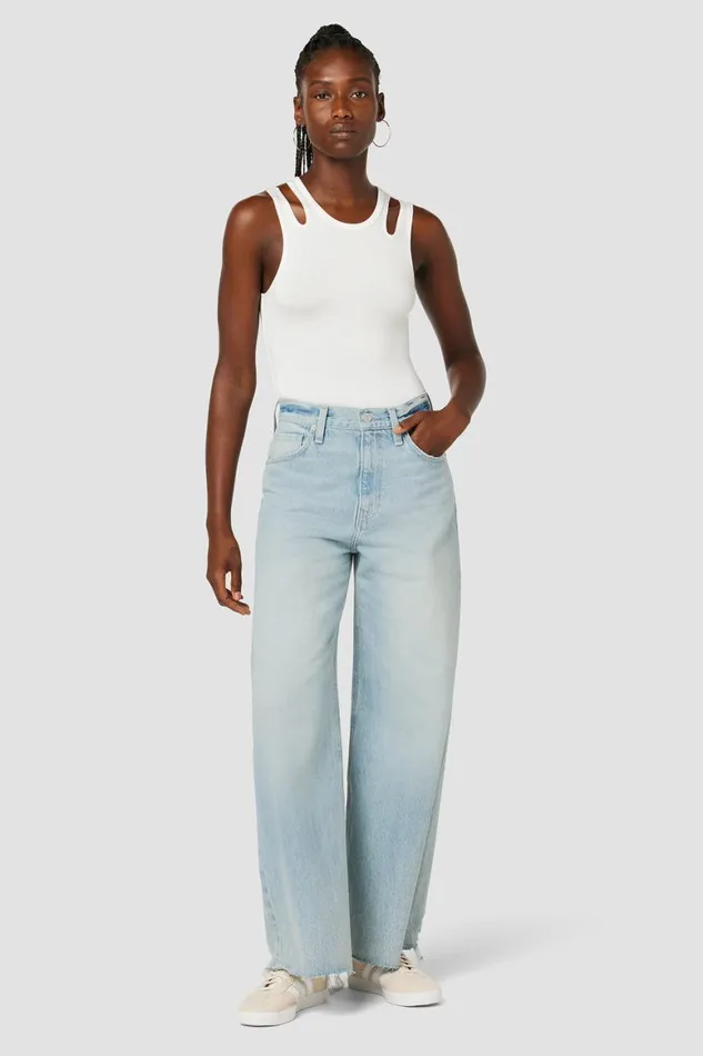 Hudson Jeans Wide Leg James HighRise Wide Leg Barefoot Jean Iris 8211 Women