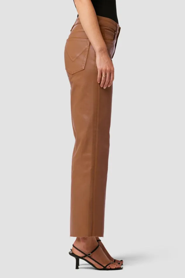Hudson Jeans Wide Leg Rosie HighRise Wide Leg Ankle Jean Coated Caramel Cafe 8211 Women