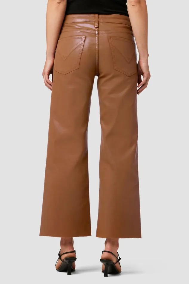 Hudson Jeans Wide Leg Rosie HighRise Wide Leg Ankle Jean Coated Caramel Cafe 8211 Women