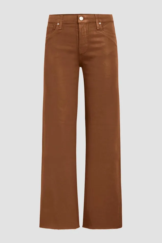 Hudson Jeans Wide Leg Rosie HighRise Wide Leg Ankle Jean Coated Caramel Cafe 8211 Women