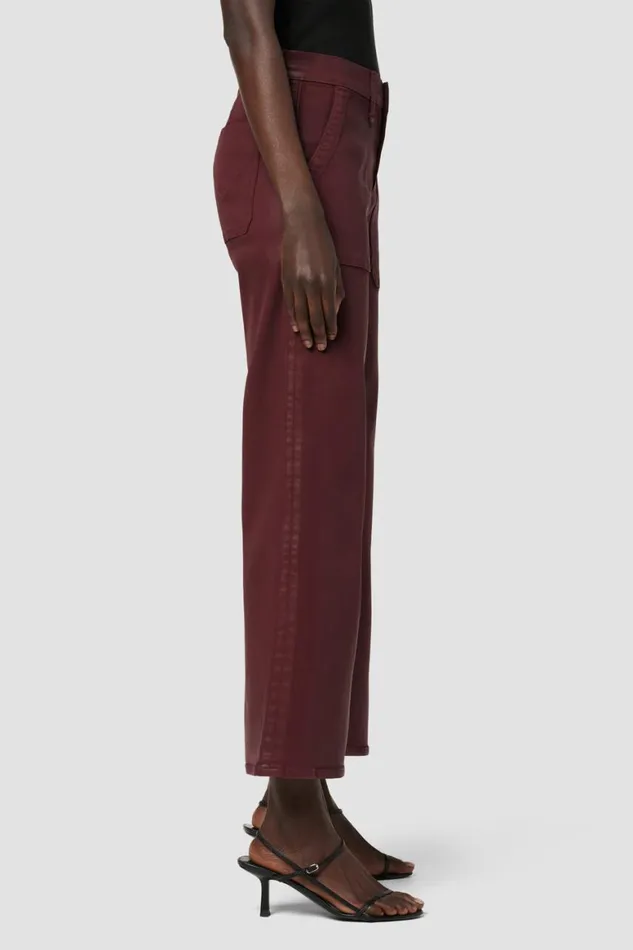 Hudson Jeans Wide Leg Rosie HighRise Wide Leg Cargo Coated Bordeaux 8211 Women Hudson Jeans Wide Leg Rosie HighRise Wide Leg Cargo Coated Bordeaux 8211 Women
