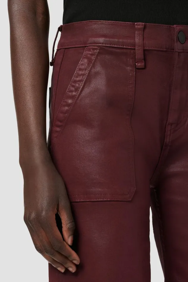 Hudson Jeans Wide Leg Rosie HighRise Wide Leg Cargo Coated Bordeaux 8211 Women Hudson Jeans Wide Leg Rosie HighRise Wide Leg Cargo Coated Bordeaux 8211 Women