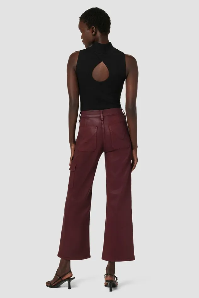 Hudson Jeans Wide Leg Rosie HighRise Wide Leg Cargo Coated Bordeaux 8211 Women Hudson Jeans Wide Leg Rosie HighRise Wide Leg Cargo Coated Bordeaux 8211 Women