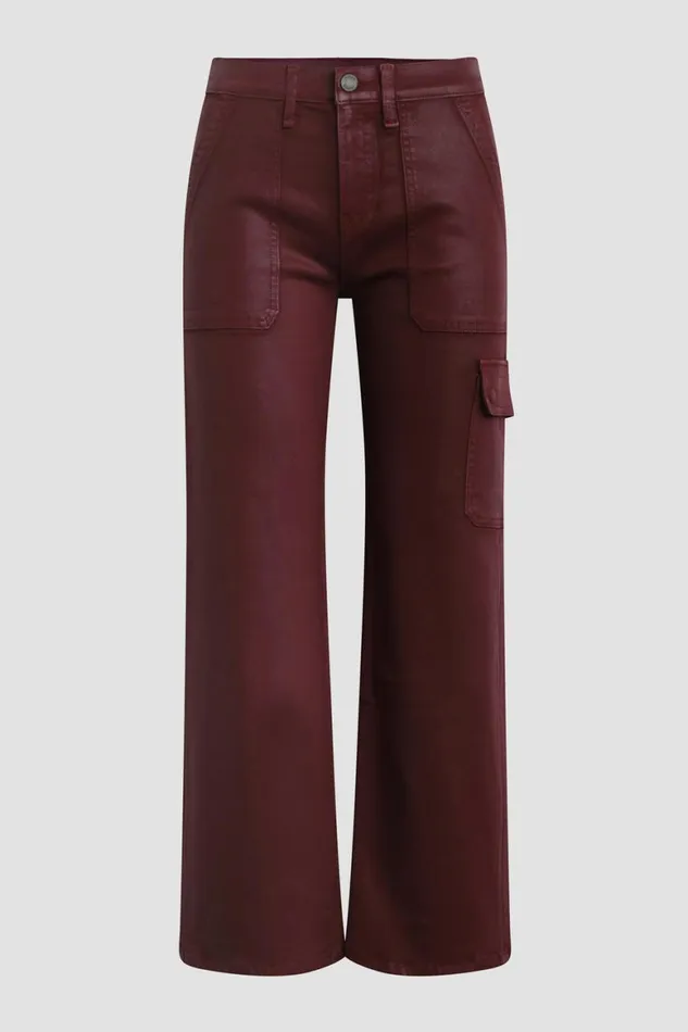 Hudson Jeans Wide Leg Rosie HighRise Wide Leg Cargo Coated Bordeaux 8211 Women Hudson Jeans Wide Leg Rosie HighRise Wide Leg Cargo Coated Bordeaux 8211 Women