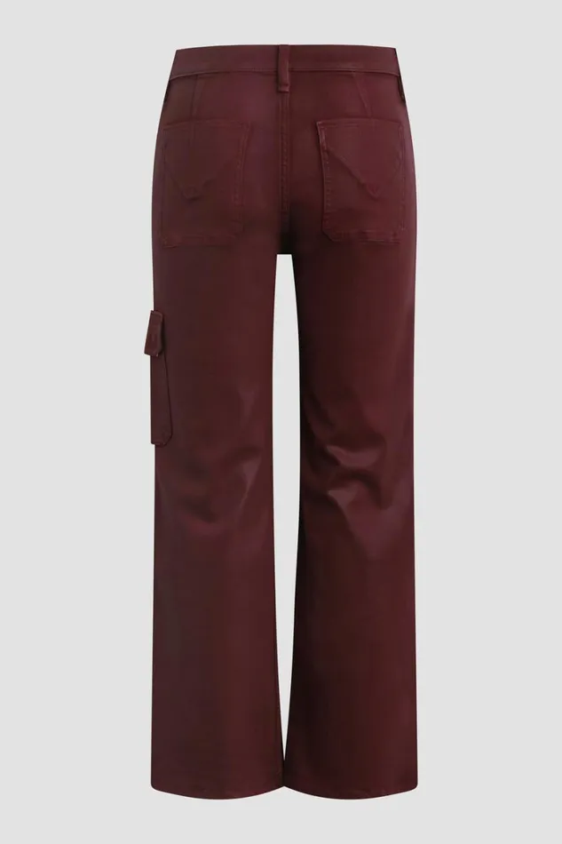 Hudson Jeans Wide Leg Rosie HighRise Wide Leg Cargo Coated Bordeaux 8211 Women Hudson Jeans Wide Leg Rosie HighRise Wide Leg Cargo Coated Bordeaux 8211 Women