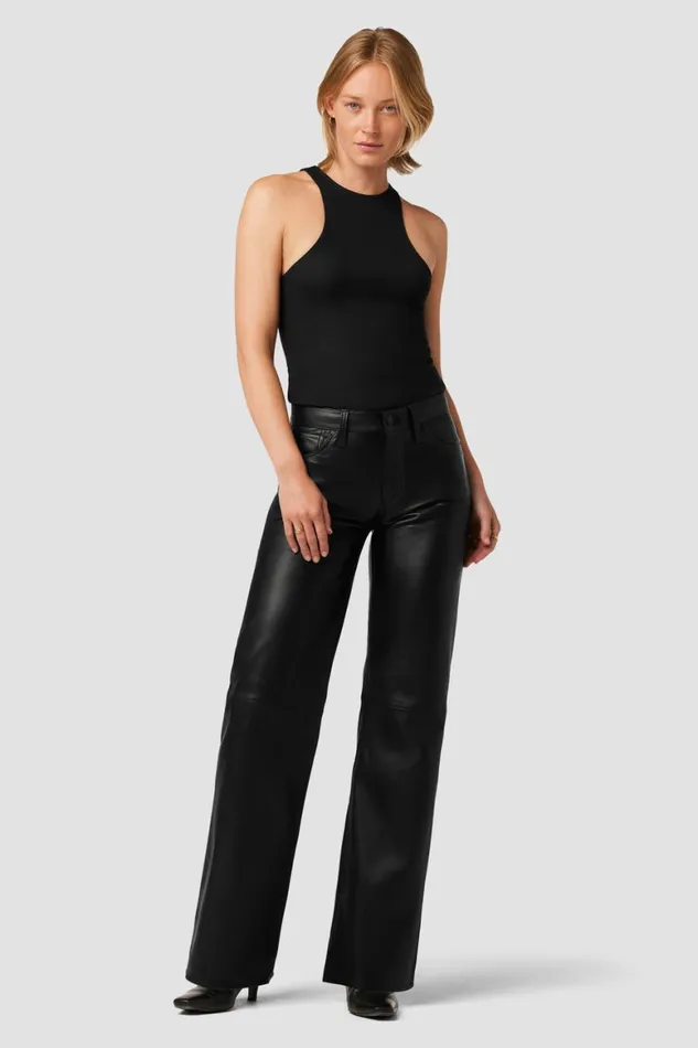 Hudson Jeans Wide Leg Rosie HighRise Wide Leg Leather Pant Black 8211 Women Hudson Jeans Wide Leg Rosie HighRise Wide Leg Leather Pant Black 8211 Women