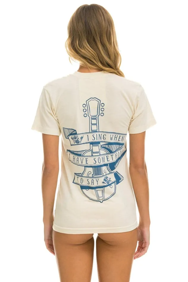 Hunger Games Crew Tee Shirt 8211 Vintage White WomenMen Aviator Nation Tees