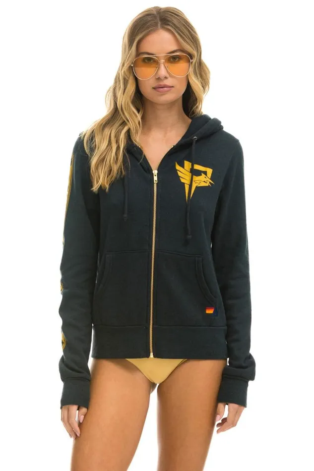 Hunger Games Zip Hoodie 8211 Charcoal WomenMen Aviator Nation Hoodies