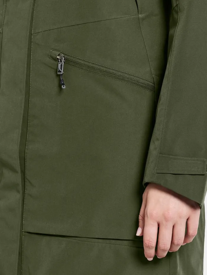 Ilma Parka Deep Green Women Didriksons Spring Jackets