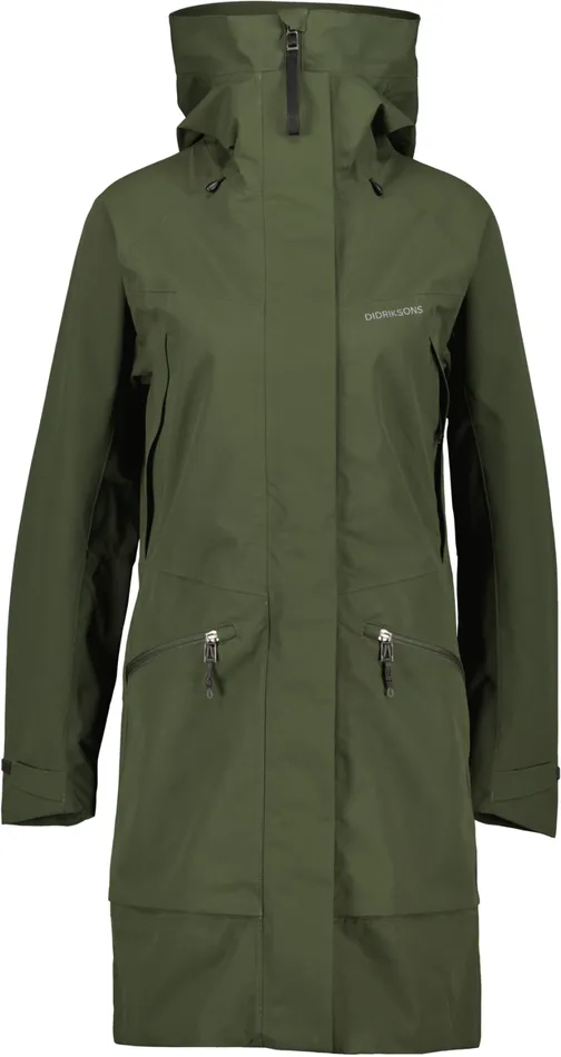 Ilma Parka Deep Green Women Didriksons Spring Jackets