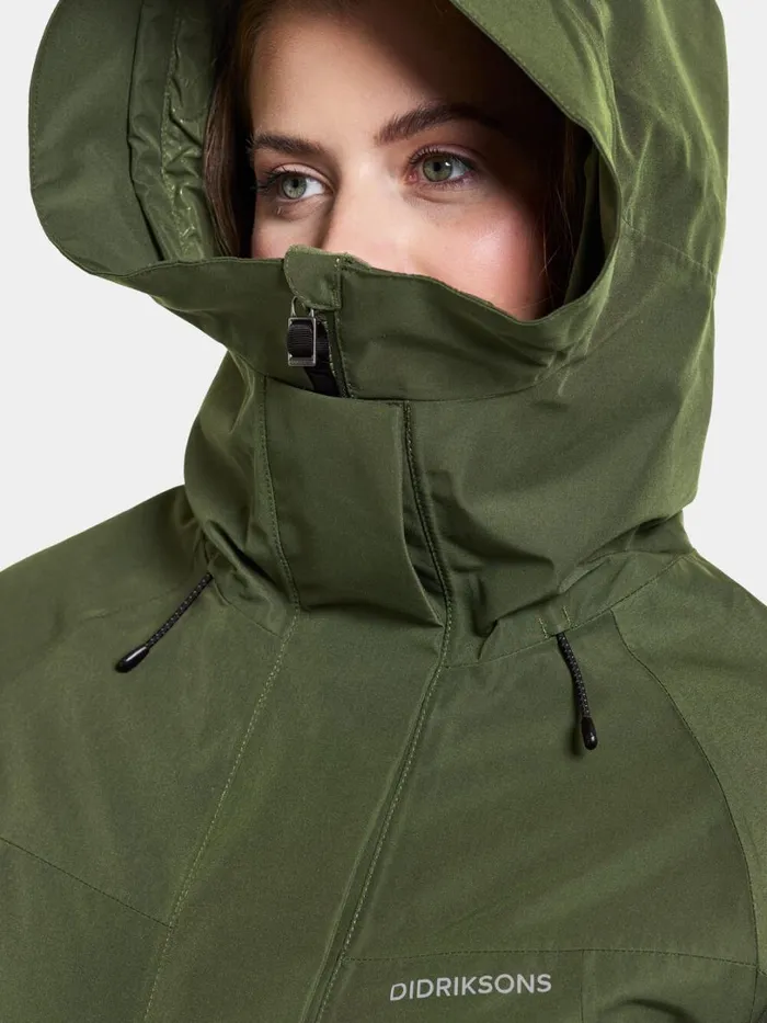 Ilma Parka Deep Green Women Didriksons Spring Jackets