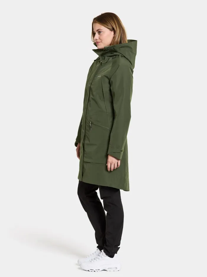 Ilma Parka Deep Green Women Didriksons Spring Jackets