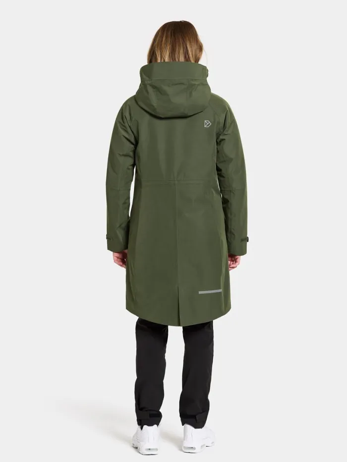 Ilma Parka Deep Green Women Didriksons Spring Jackets