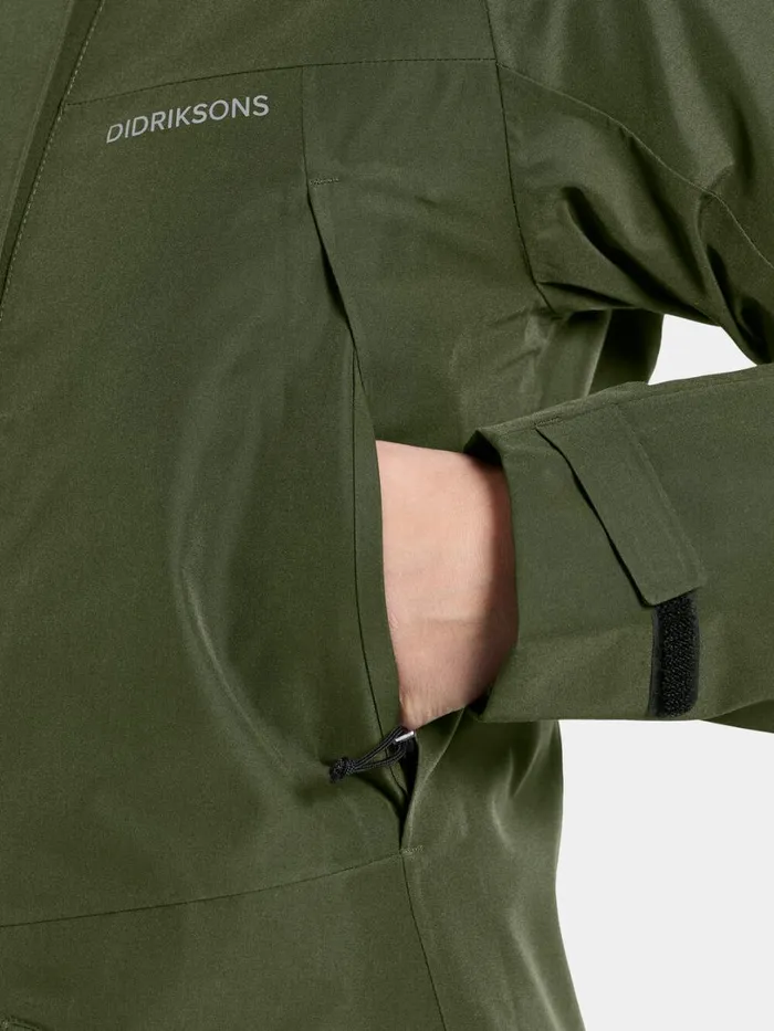 Ilma Parka Deep Green Women Didriksons Spring Jackets