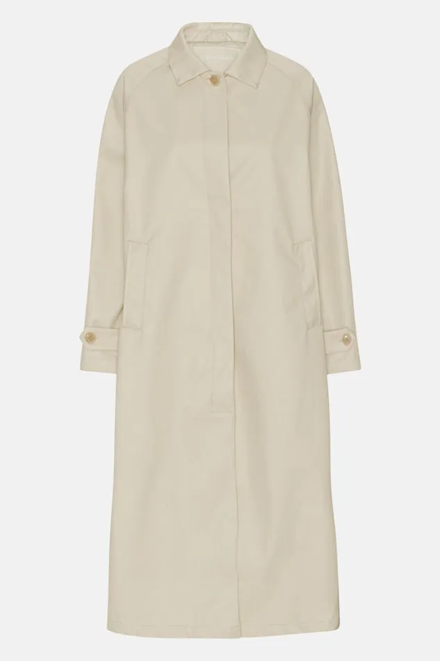 Ilse Jacobsen Cotton Raincoat 8211 Bleached Sand Women Jackets And Coats