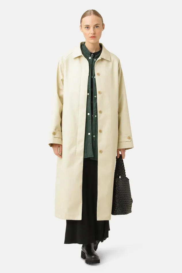 Ilse Jacobsen Cotton Raincoat 8211 Bleached Sand Women Jackets And Coats