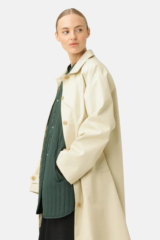 Ilse Jacobsen Cotton Raincoat 8211 Bleached Sand Women Jackets And Coats