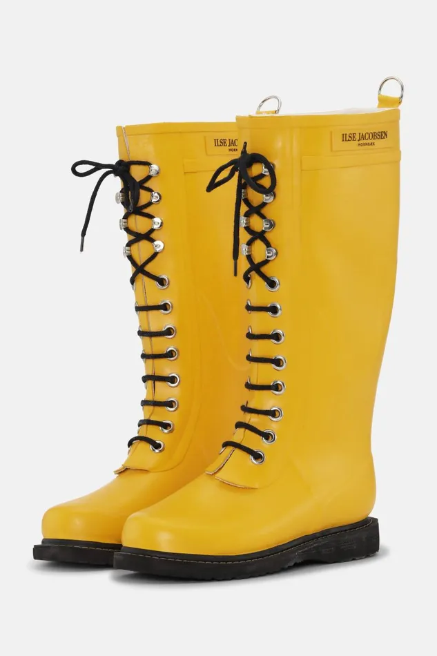 Ilse Jacobsen Long Rubber Boots 8211 Cyber Yellow Women Rainboots Long