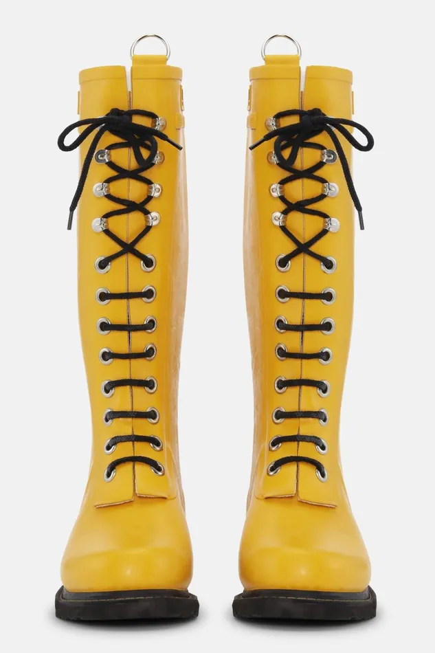 Ilse Jacobsen Long Rubber Boots 8211 Cyber Yellow Women Rainboots Long