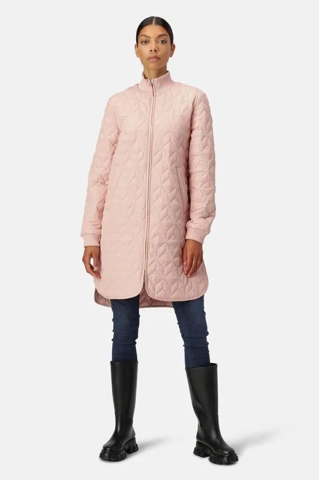 Ilse Jacobsen Padded Quilt Coat 8211 Pale Pink Women Jackets And Coats