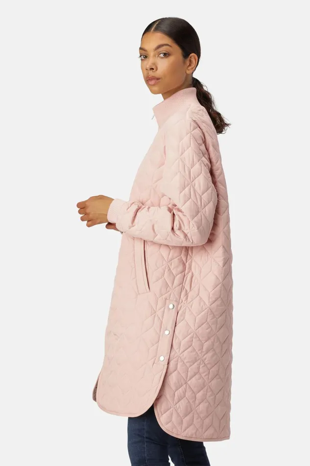 Ilse Jacobsen Padded Quilt Coat 8211 Pale Pink Women Jackets And Coats