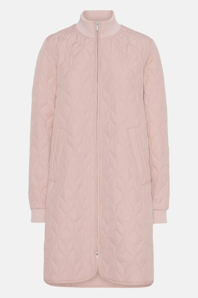 Ilse Jacobsen Padded Quilt Coat 8211 Pale Pink Women Jackets And Coats