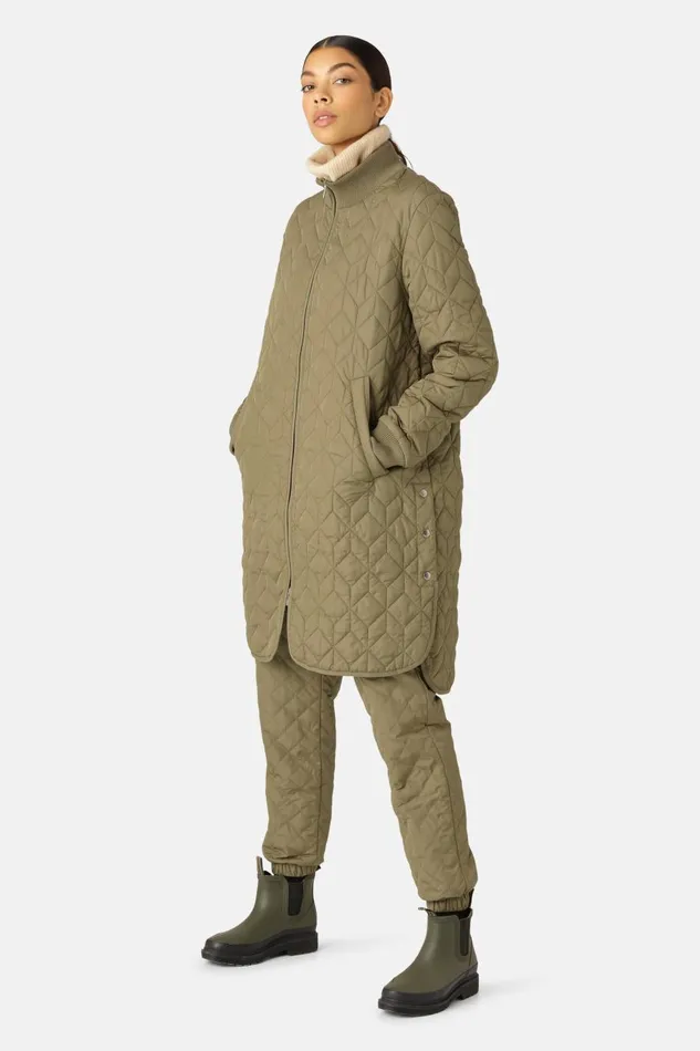 Ilse Jacobsen Padded Quilt Coat 8211 Sage Women Jackets And Coats