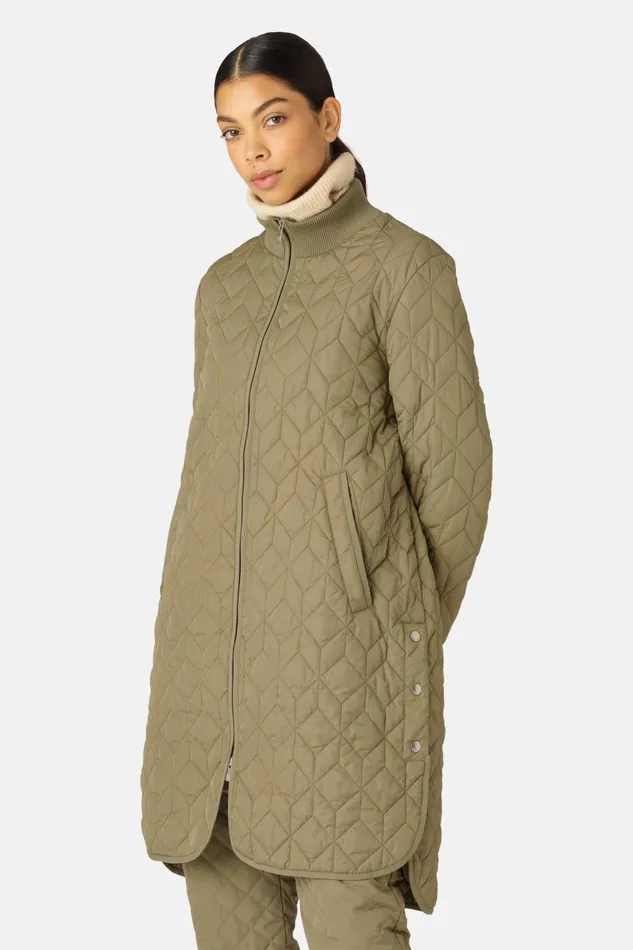 Ilse Jacobsen Padded Quilt Coat 8211 Sage Women Jackets And Coats
