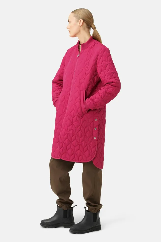 Ilse Jacobsen Padded Quilt Coat 8211 Sangria Women Jackets And Coats