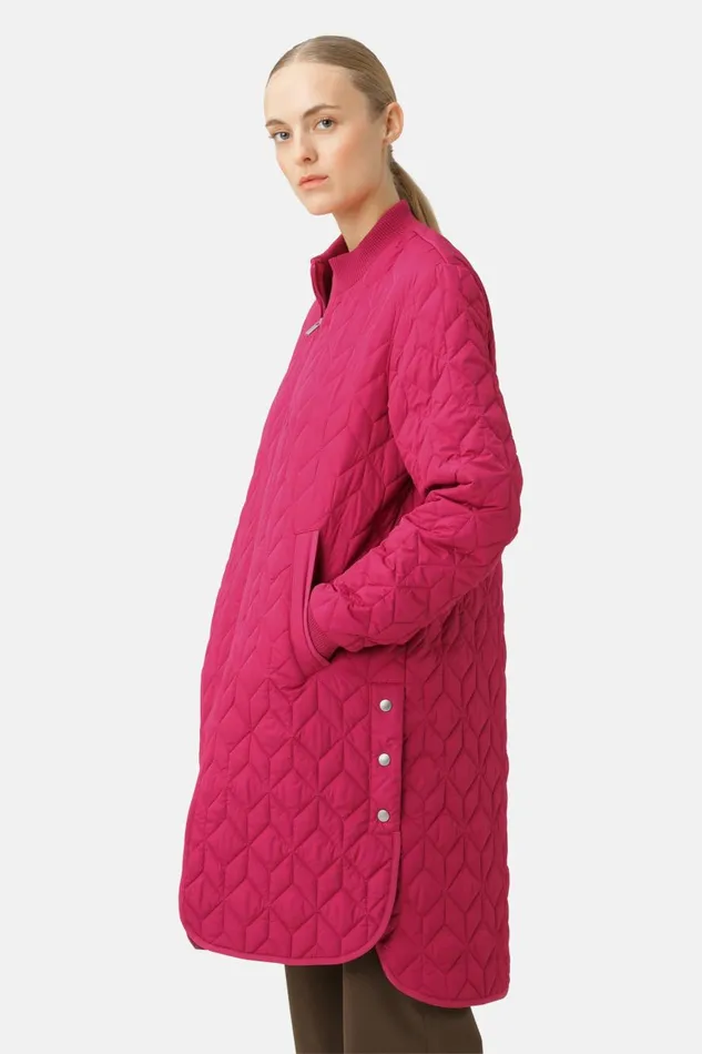 Ilse Jacobsen Padded Quilt Coat 8211 Sangria Women Jackets And Coats