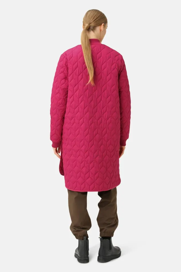 Ilse Jacobsen Padded Quilt Coat 8211 Sangria Women Jackets And Coats