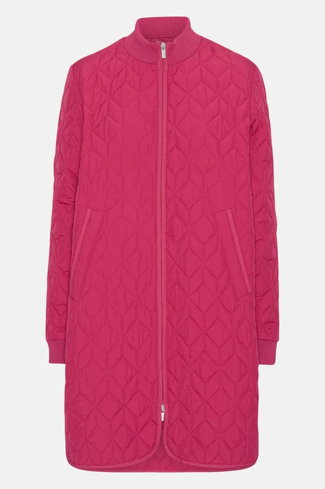 Ilse Jacobsen Padded Quilt Coat 8211 Sangria Women Jackets And Coats