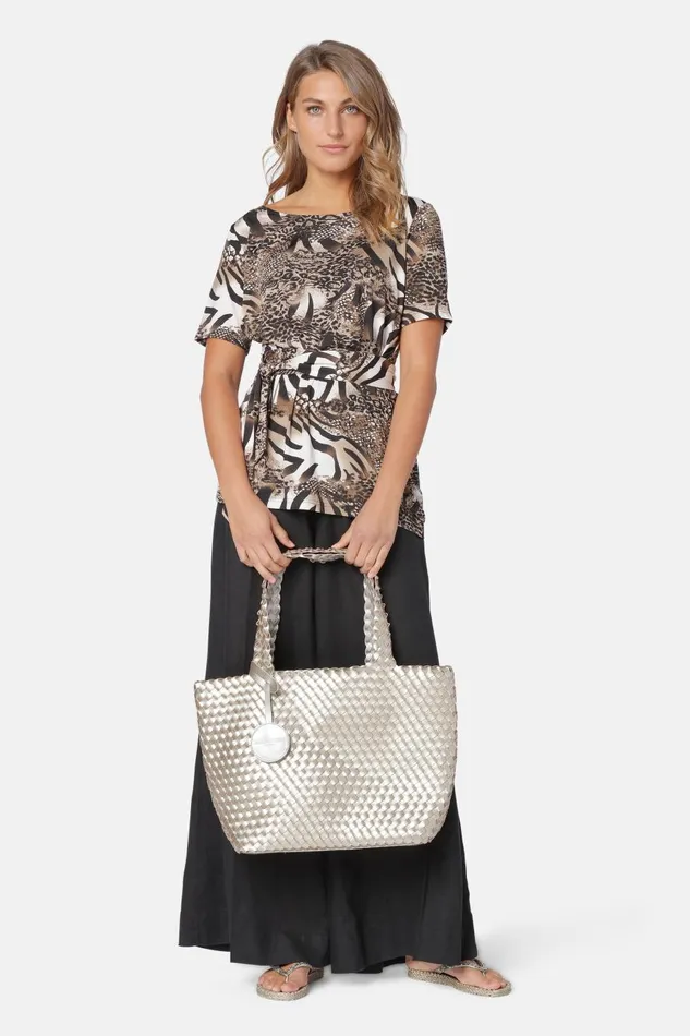 Ilse Jacobsen Tote Bag 8211 Platin Silver Women Tote Bags